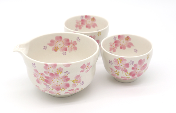 	
片口抹茶椀セット 華まつり