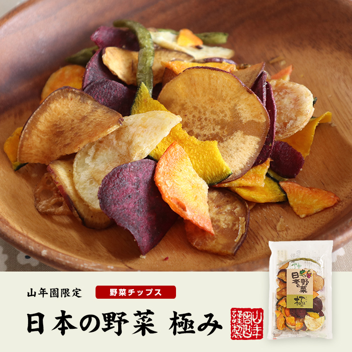 巣鴨のお茶屋さん山年園　日本の野菜・極　42g×6袋セット　国産100％　野菜チップス