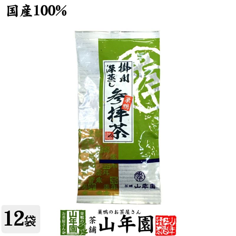 掛川深蒸し茶 巣鴨 参拝茶 100g×12袋セット | 巣鴨のお茶屋さん山年園