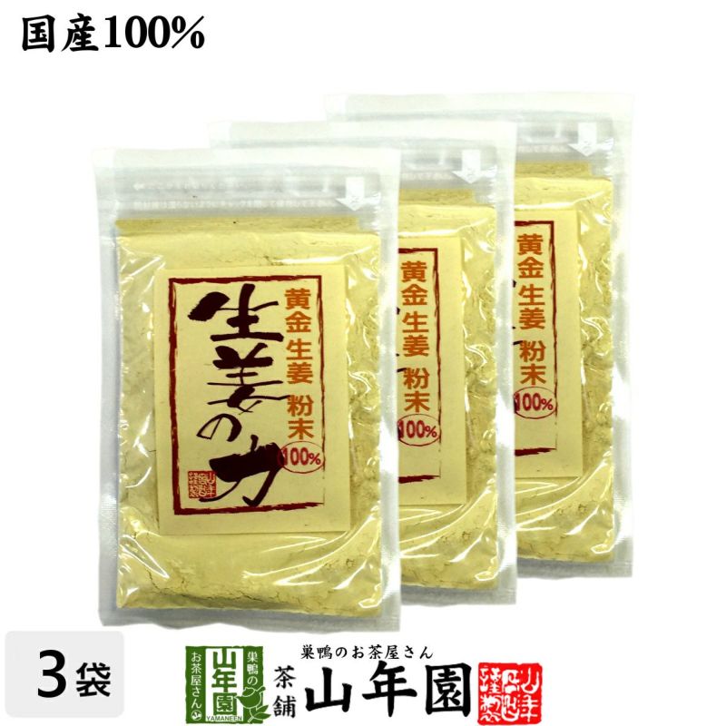 しょうが 粉末 国産 生姜の力 55g×3袋セット