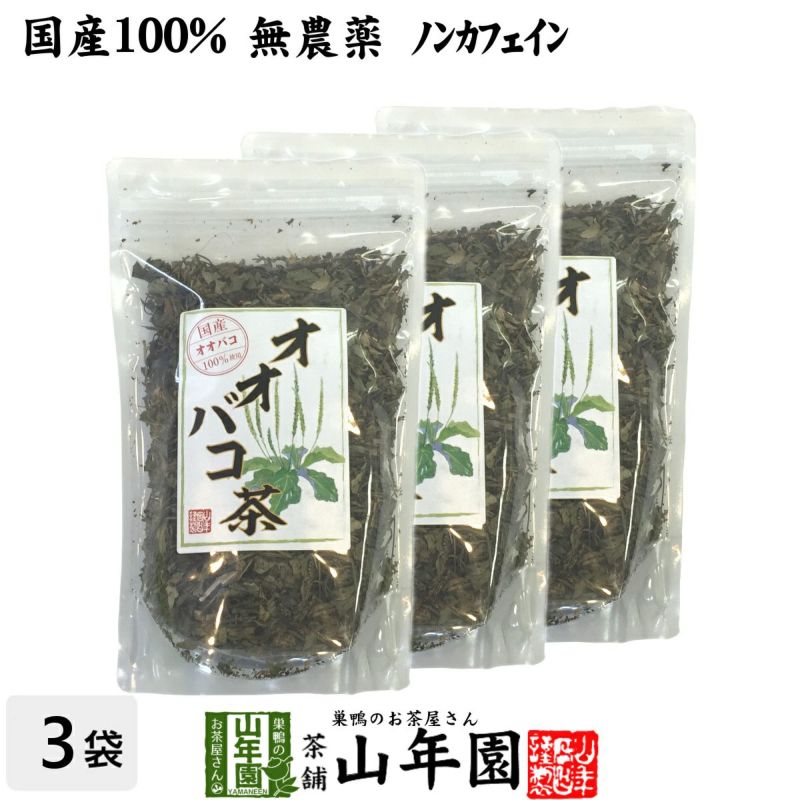 国産 100%】オオバコ茶 100g×3袋セット 無農薬 ノンカフェイン 宮崎県産 | 巣鴨のお茶屋さん山年園