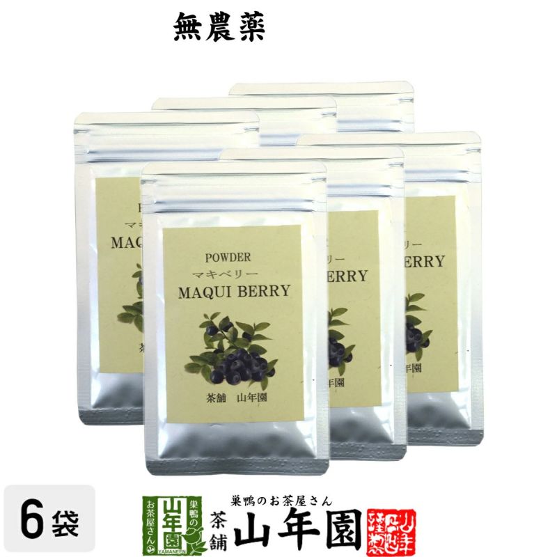 【無農薬マキベリー】マキベリー パウダー 粉末 30g×6袋セット チリ産 無農薬栽培