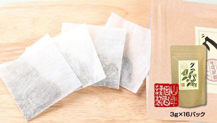 【国産 100%】グァバ茶 3g×16パック×6袋セット ティーパック ノンカフェイン 鹿児島県産 無農薬