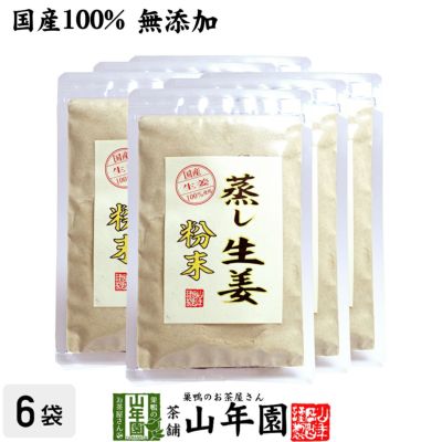 【国産 無添加 100%】【30分間蒸した生姜のみ使用】蒸し生姜 粉末 45g×6袋セット 熊本県産 蒸ししょうが