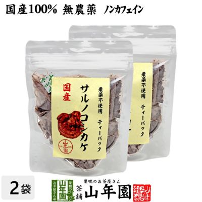 【国産100%】サルノコシカケ茶 ティーパック 1.5g×20パック×2袋セット 宮崎産　鹿児島県産 無農薬 ノンカフェイン