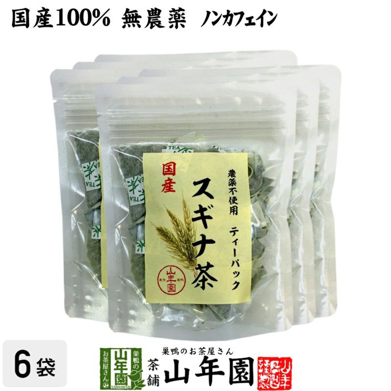 【国産 100%】スギナ茶 ティーパック 1.5g×20パック×6袋セット 無農薬 ノンカフェイン 宮崎県産