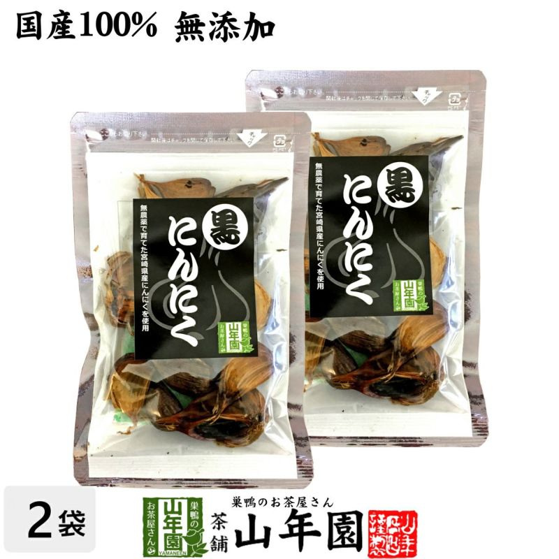 【国産 無農薬 100%】黒にんにく 50g×2袋セット 宮崎県産