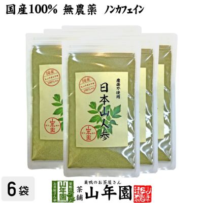 【国産 無農薬 100%】日本山人参 粉末 ヒュウガトウキ 50g×6袋セット パウダー 宮崎県産ノンカフェイン