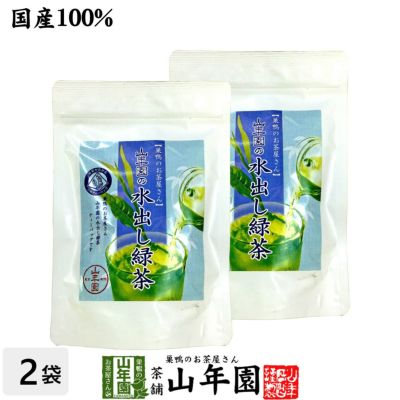 【国産100%】巣鴨のお茶屋さん山年園の水出し緑茶(抹茶入り) ティーパック 10g×15パック×2袋セット