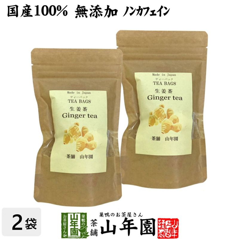 【国産100%】生姜茶 ジンジャーティー 2g×12パック×2袋セット 生姜100% 熊本県産