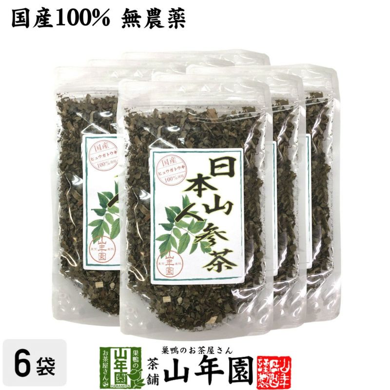 国産 無農薬】日本山人参茶(リーフ) 70g×6袋セット | 巣鴨のお茶屋さん