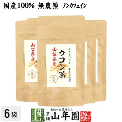 【国産 無農薬 100%】ウコン茶 1.5g×10包×6袋セット ティーバッグ うこん 沖縄県産 ノンカフェイン