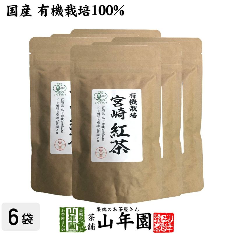【国産 100%】有機栽培 宮崎紅茶 50g×6袋セット