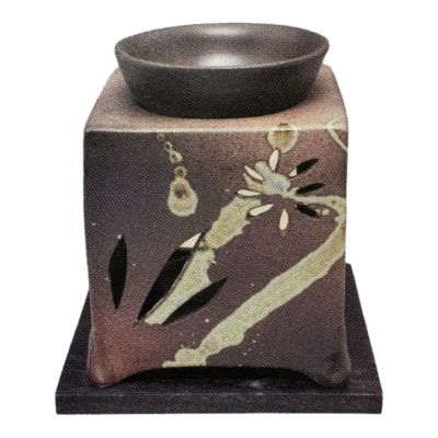 巣鴨のお茶屋さん山年園 茶香炉(ろうそく、茶葉セット) 石風
